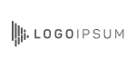 Logo for LOGOIPSUM with a triangular emblem to the left, in dark gray.] ,